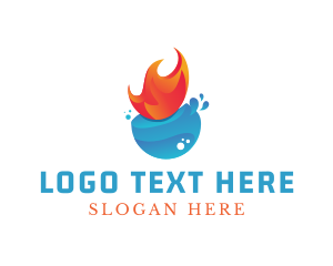 Drop Flame Repair Service logo design