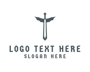 Dagger - Medieval Wing Sword logo design
