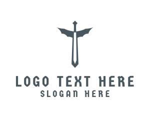 Medieval - Medieval Wing Sword logo design