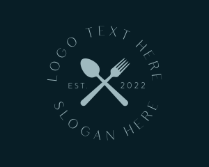 Culinary - Spoon Fork Restaurant Wordmark logo design