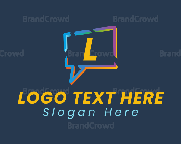 Speech Bubble Messaging Logo