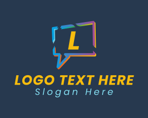 Chat - Speech Bubble Messaging logo design