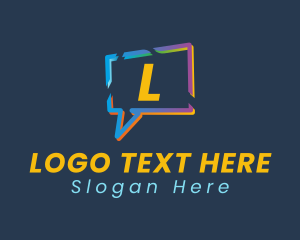 Social Media - Speech Messaging Lettermark logo design