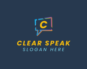 Speech Bubble Messaging logo design
