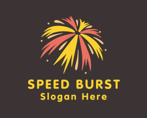 Festive Fireworks Burst logo design