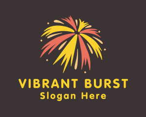 Festive Fireworks Burst logo design