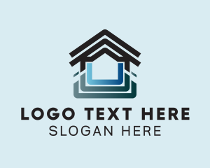 Modern House Construction Logo