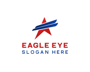 Patriotic Eagle Star logo design