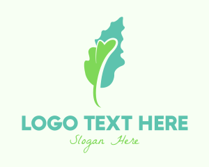 Vegan - Abstract Leaf Organic logo design