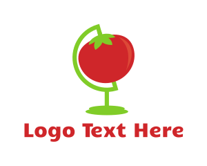World - Red Tomato Globe logo design