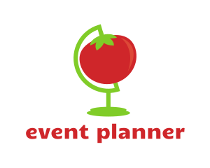 Planet - Red Tomato Globe logo design