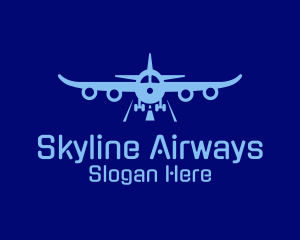 Airway - Blue Aviation Airplane logo design