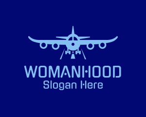 Airliner - Blue Aviation Airplane logo design