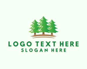 Outdoors - Pine Tree Forest logo design