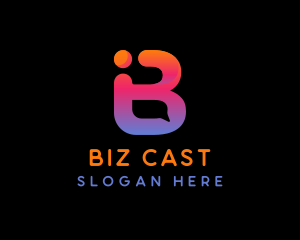 Media Podcast Entertainment Letter B logo design