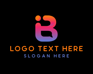 Chat Bubble - Media Podcast Entertainment Letter B logo design