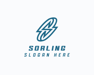 Lightning Bolt Letter S logo design