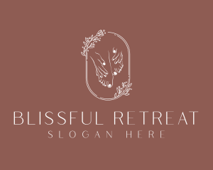 Pamper - Floral Foot Massage Therapy logo design