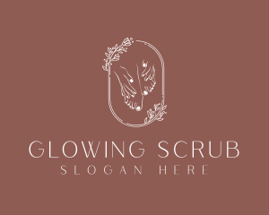 Exfoliation - Floral Foot Massage Therapy logo design