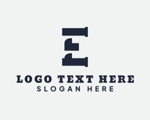 Writer - Marketing Agency Letter E logo design