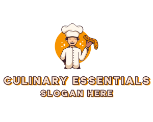 Pizza Chef Culinary logo design