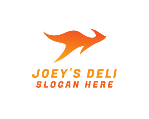 Joey - Flame Kangaroo Animal logo design