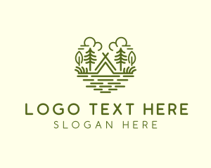 Outdoor - Tepee Forest Campsite logo design