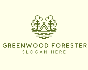 Tepee Forest Campsite logo design