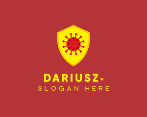 Yellow Shield Virus Logo