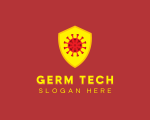 Germ - Bacteria Shield Virus logo design