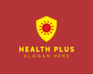 Bacteria Shield Virus logo design