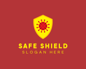 Bacteria Shield Virus logo design