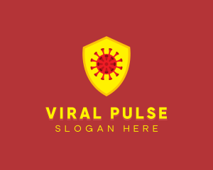 Virus - Yellow Shield Virus logo design