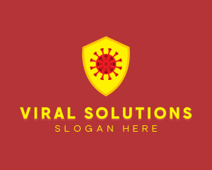 Virus - Bacteria Shield Virus logo design