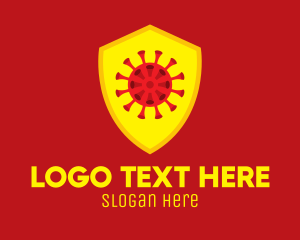 Yellow Shield Virus Logo