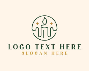 Christmas Candle Light Logo