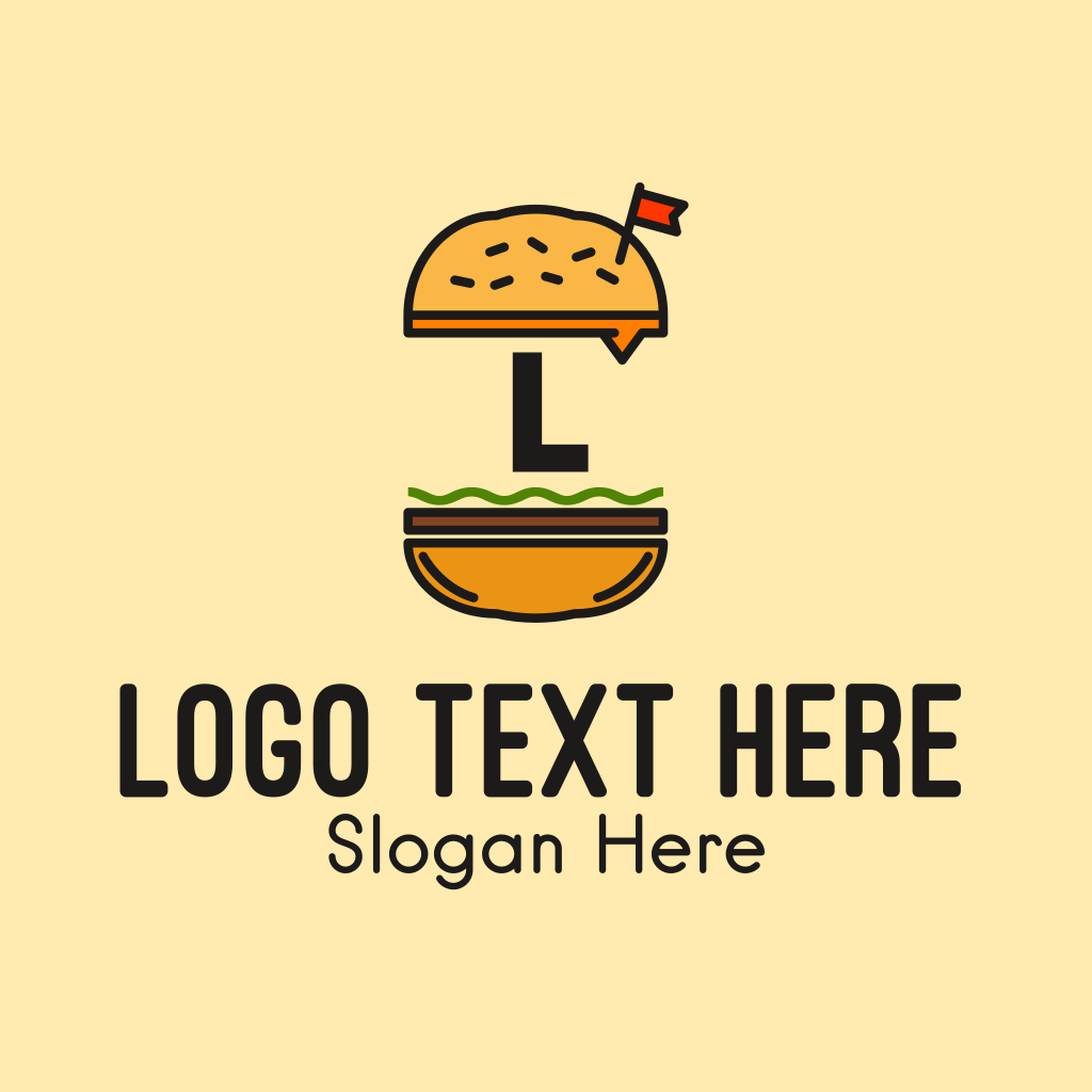 Burger Sandwich Letter Logo | BrandCrowd Logo Maker