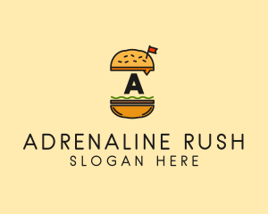 Burger Sandwich Resto logo design