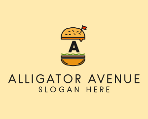 Burger Sandwich Resto logo design