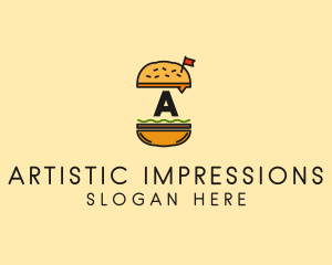 Burger Sandwich Resto logo design