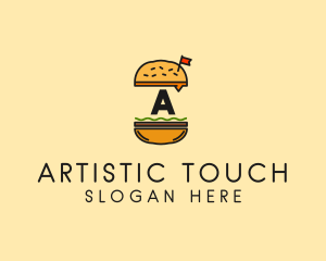 Burger Sandwich Resto logo design