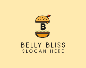 Burger Sandwich Resto logo design