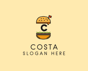 Burger Sandwich Resto logo design