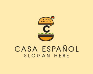 Burger Sandwich Resto logo design