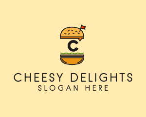 Burger Sandwich Resto logo design