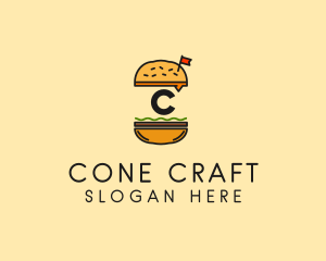 Burger Sandwich Resto logo design