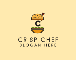 Burger Sandwich Resto logo design