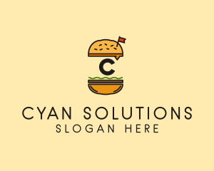 Burger Sandwich Resto logo design