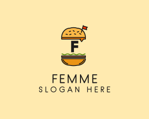 Burger Sandwich Resto logo design