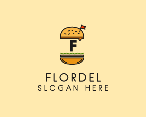 Burger Sandwich Resto logo design